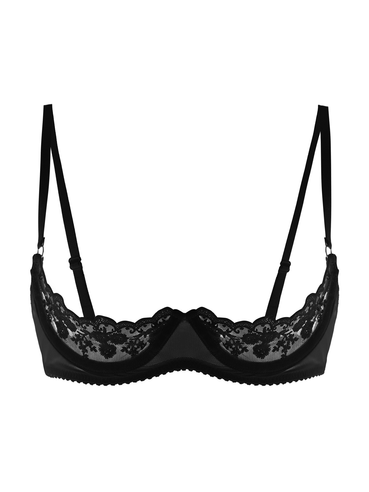 Women Sexy Open Cups Bra Sheer - Sheer Mesh Bra 评论和价格