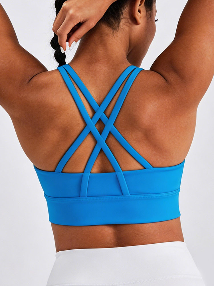 New Women's Solid Color High I - Sports Bra Racerback 评论和价格