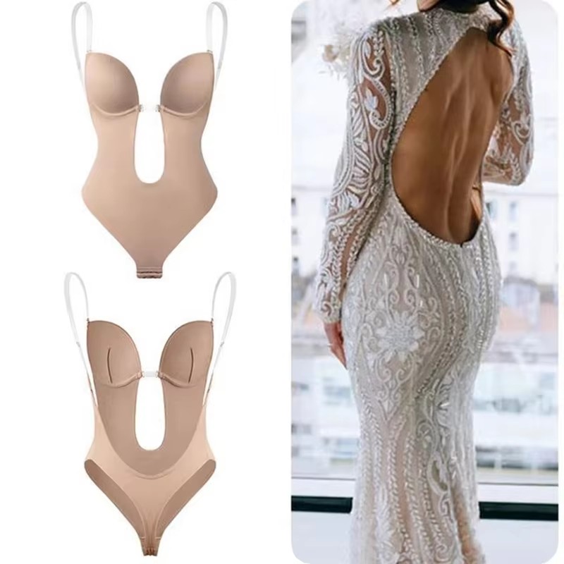 Anti Slip Glue Backless Body S - Plunge Bra Push Up 评论和价格